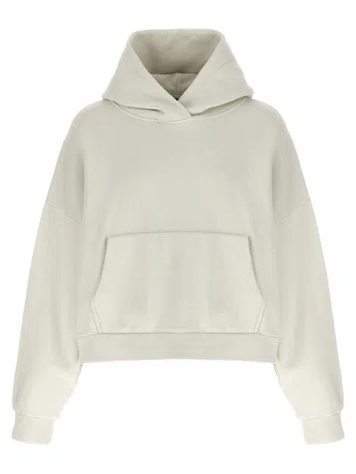 Entire Studios Comfort Fit Cropped Cotton Hoodie With Kangaroo Pocket In Multi