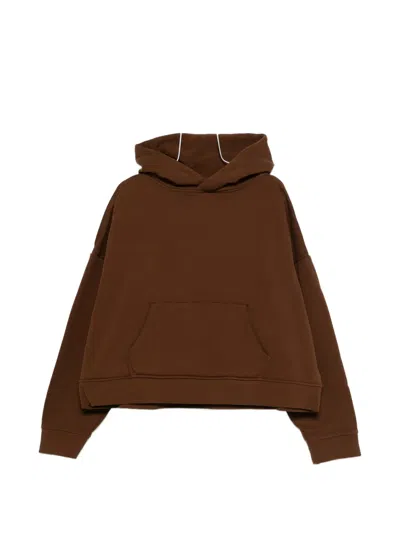 Entire Studios Cotton Hoodie In Brown