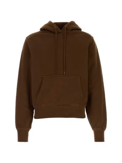 Entire Studios Cotton Hoodie In Brown