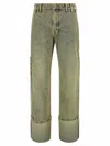 Entire Studios 'cuff Surface Wave' Jeans In Green