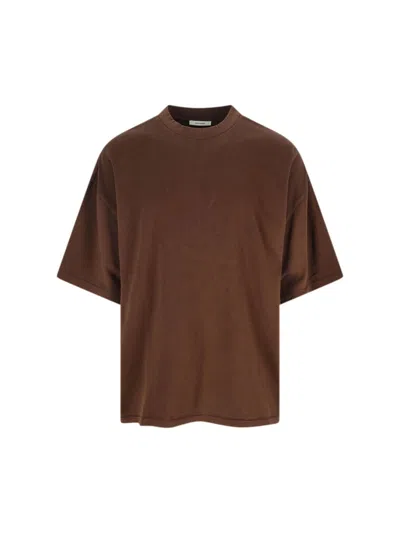 Entire Studios Cotton Jersey T-shirt In Brown