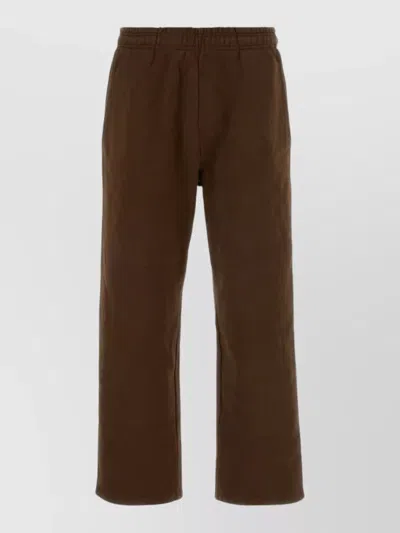Entire Studios Cotton Joggers Straight Leg Back Pocket In Brown