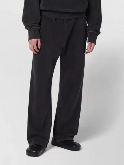 Entire Studios Cotton Jogging Trousers Wide Leg Pockets In Black