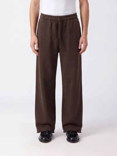 Entire Studios Cotton Jogging Trousers With Slant Pockets In Brown
