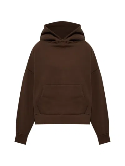 Entire Studios Cotton Pouch-pocket Hoodie In Brown