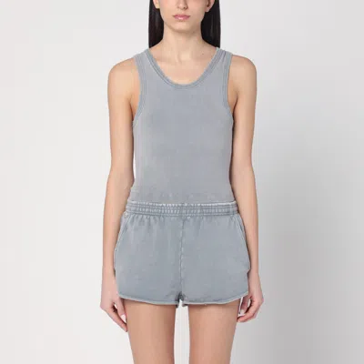 Entire Studios Cotton Tank Top With Mini Vibe In Gray