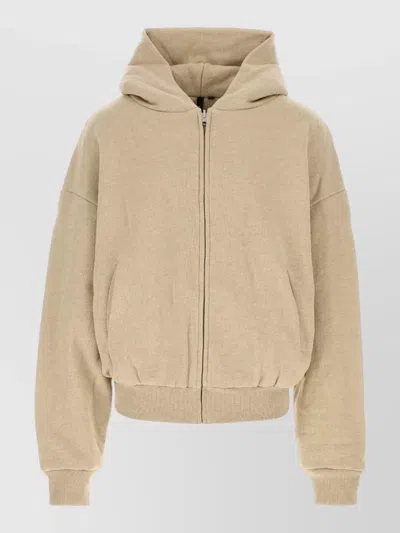 Entire Studios Cotton Thermal Hooded Sweatshirt Long Sleeves In Neutral