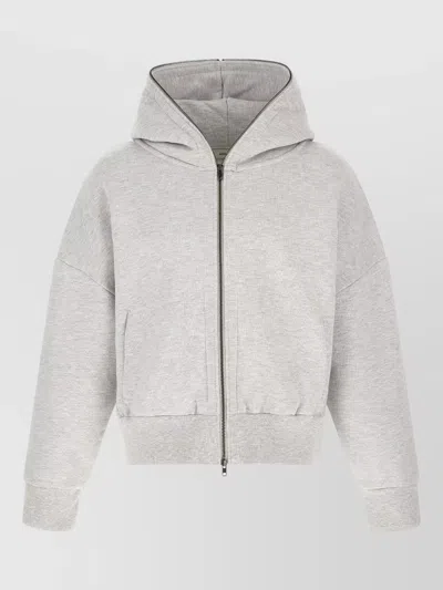 Entire Studios Cotton Zip Hoodie In Gray