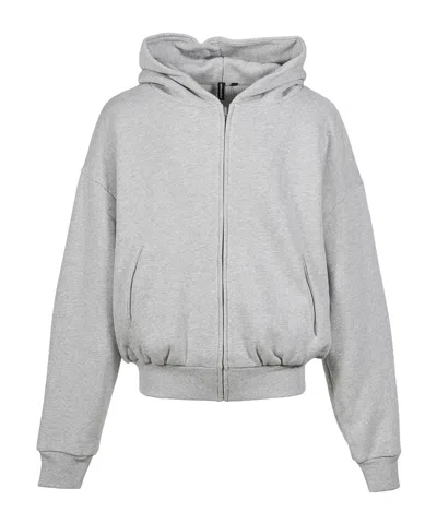 Entire Studios Cotton Zip-up Hoodie In Gray