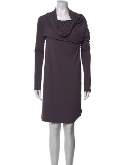 Pre-owned Entire Studios Cowl Neck Knee-length Dress In Grey