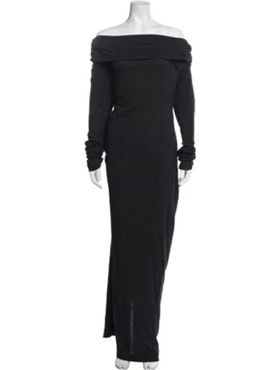 Pre-owned Entire Studios Cowl Neck Long Dress In Black