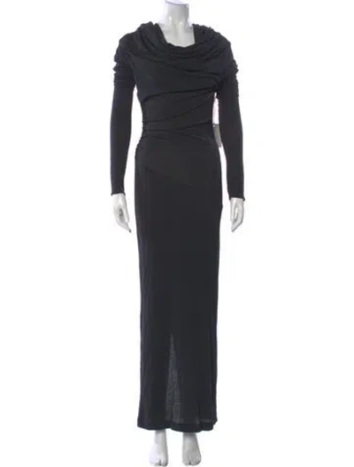 Pre-owned Entire Studios Cowl Neck Long Dress W/ Tags In Gray
