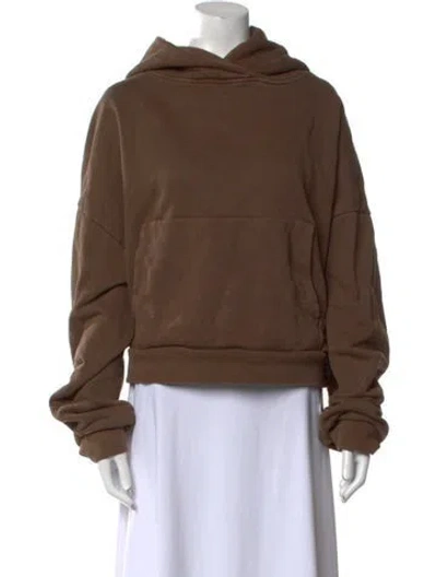Pre-owned Entire Studios Cowl Neck Long Sleeve Sweatshirt In Brown