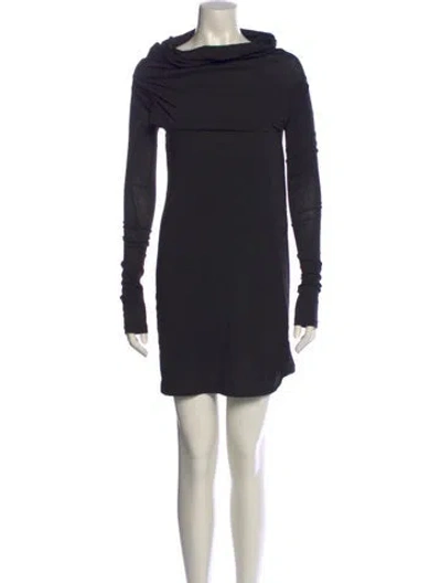 Pre-owned Entire Studios Cowl Neck Mini Dress In Black
