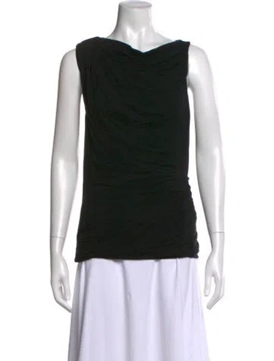 Pre-owned Entire Studios Cowl Neck Sleeveless Top In Black