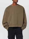 Entire Studios Crew Neck Cotton Sweatshirt In Brown