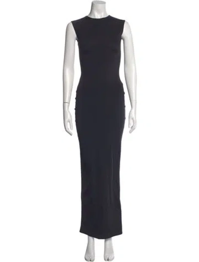 Pre-owned Entire Studios Crew Neck Long Dress In Black