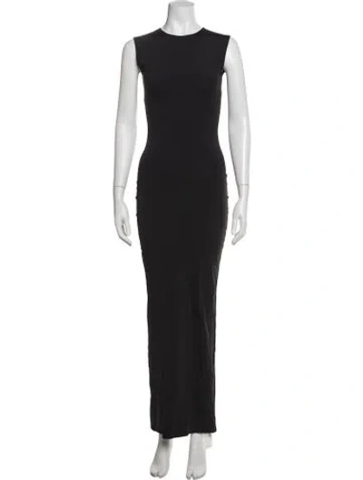 Pre-owned Entire Studios Crew Neck Long Dress In Black