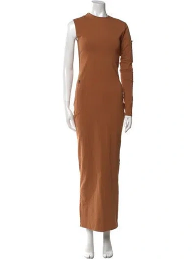Pre-owned Entire Studios Crew Neck Long Dress In Brown