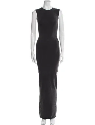 Pre-owned Entire Studios Crew Neck Long Dress In Gray