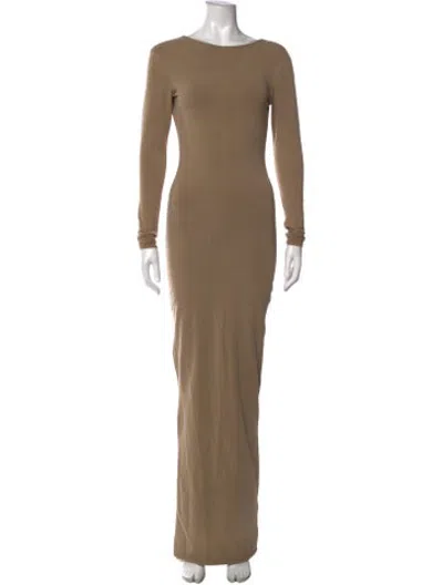 Pre-owned Entire Studios Crew Neck Long Dress In Neutrals