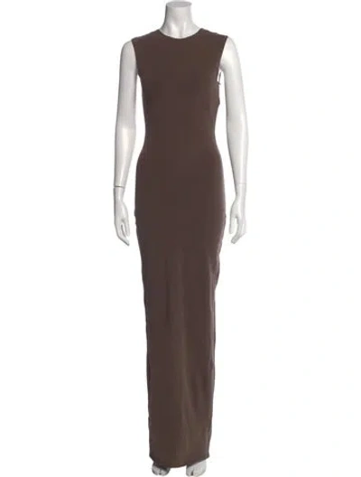 Pre-owned Entire Studios Crew Neck Long Dress W/ Tags In Brown