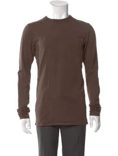 Pre-owned Entire Studios Crew Neck Long Sleeve Henley In Brown