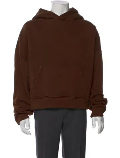 Pre-owned Entire Studios Crew Neck Long Sleeve Hoodie In Brown