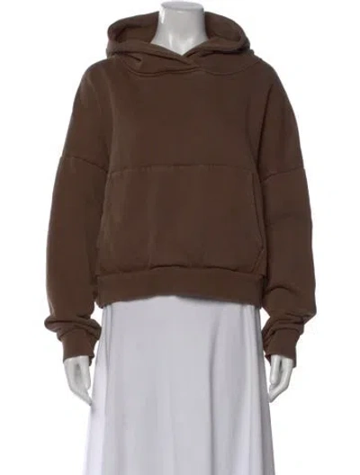 Pre-owned Entire Studios Crew Neck Long Sleeve Hoodie In Brown