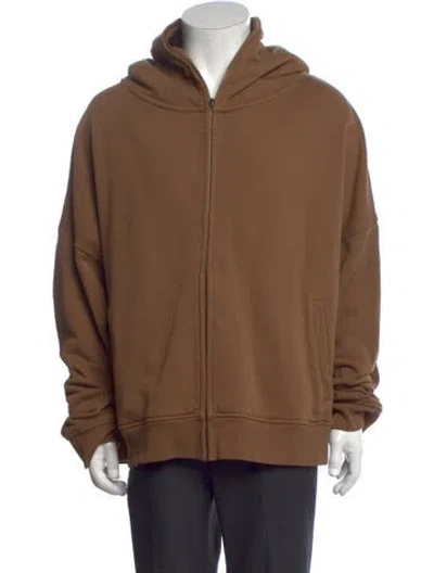 Pre-owned Entire Studios Crew Neck Long Sleeve Hoodie In Brown