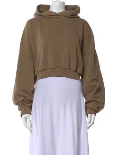 Pre-owned Entire Studios Crew Neck Long Sleeve Hoodie In Brown