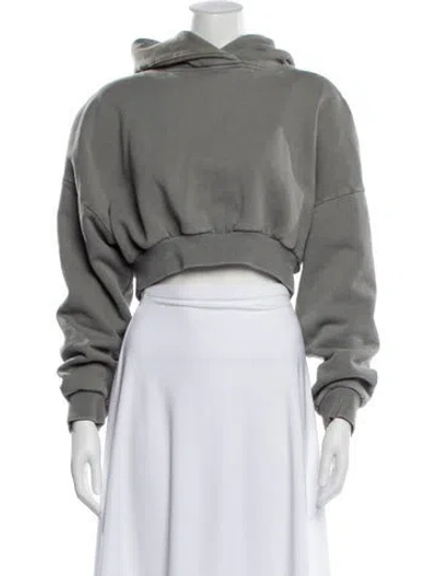 Pre-owned Entire Studios Crew Neck Long Sleeve Hoodie In Gray