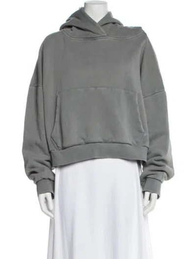 Pre-owned Entire Studios Crew Neck Long Sleeve Hoodie In Gray