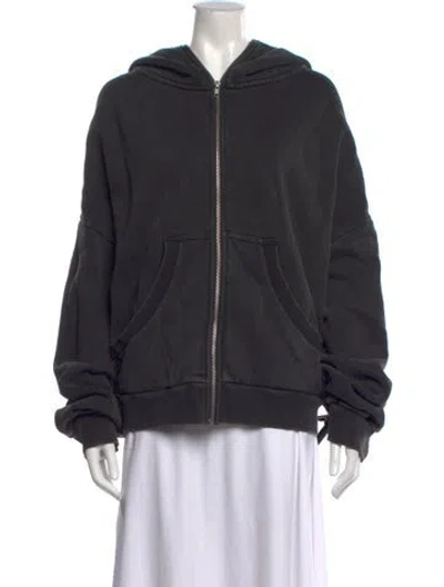 Pre-owned Entire Studios Crew Neck Long Sleeve Hoodie In Gray