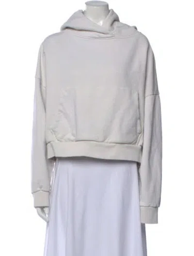 Pre-owned Entire Studios Crew Neck Long Sleeve Hoodie In White
