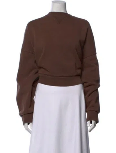 Pre-owned Entire Studios Crew Neck Long Sleeve Sweatshirt In Brown