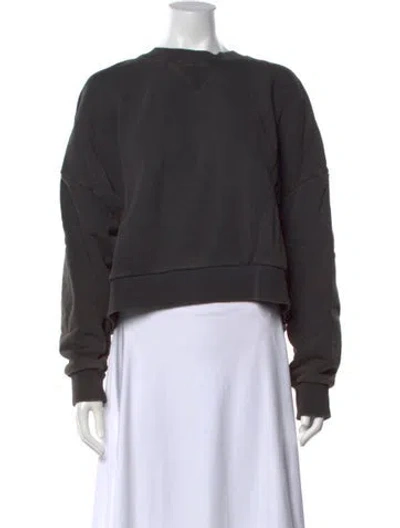 Pre-owned Entire Studios Crew Neck Long Sleeve Sweatshirt In Brown
