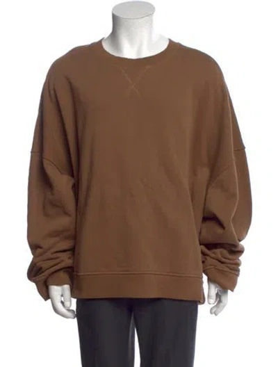 Pre-owned Entire Studios Crew Neck Long Sleeve Sweatshirt In Brown