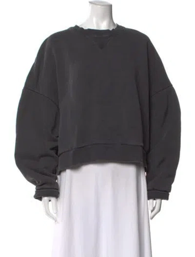 Pre-owned Entire Studios Crew Neck Long Sleeve Sweatshirt In Gray