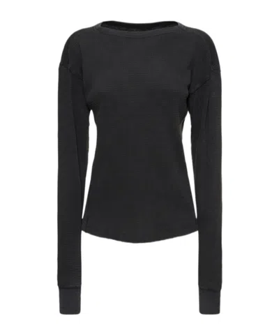 Entire Studios Crew Neck Long Sleeve T-shirt In Black
