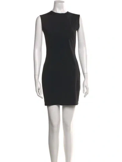 Pre-owned Entire Studios Crew Neck Mini Dress In Black