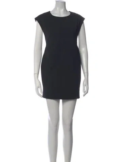 Pre-owned Entire Studios Crew Neck Mini Dress In Black
