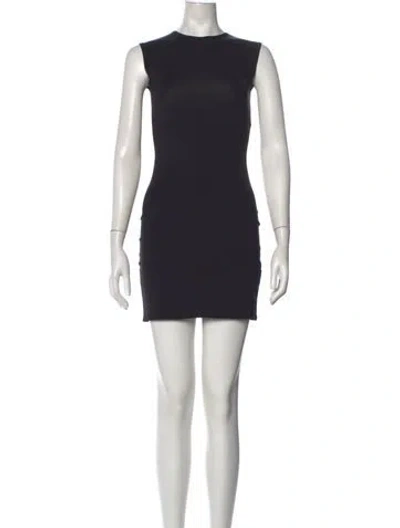 Pre-owned Entire Studios Crew Neck Mini Dress In Black