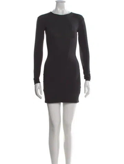 Pre-owned Entire Studios Crew Neck Mini Dress In Gray