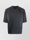 Entire Studios Crew Neck Organic Cotton Washed T-shirt In Black