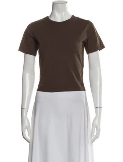 Pre-owned Entire Studios Crew Neck Short Sleeve T-shirt In Brown