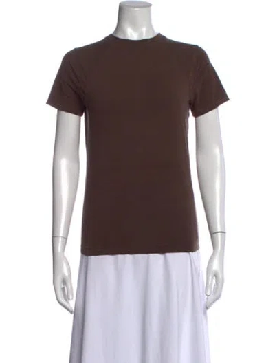 Pre-owned Entire Studios Crew Neck Short Sleeve T-shirt In Brown