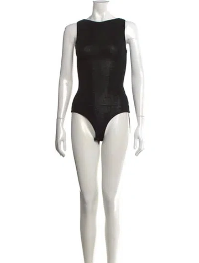 Pre-owned Entire Studios Crew Neck Sleeveless Bodysuit W/ Tags In Black