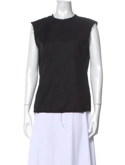 Pre-owned Entire Studios Crew Neck Sleeveless Top In Black