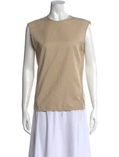 Pre-owned Entire Studios Crew Neck Sleeveless Top In Neutral
